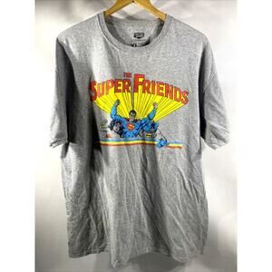 DC Justice League Super Friends Loot Crate Exclusive Gray T-Shirt Men's XL 48"